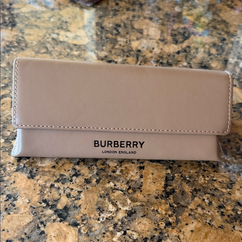 Burberry Beige Leather Sunglasses Case